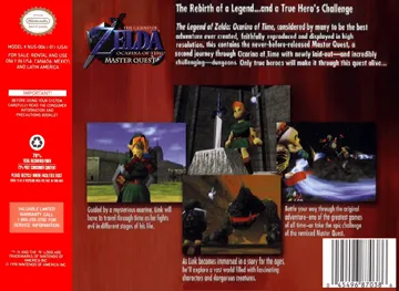 Legend of Zelda, The - Ocarina of Time - Master Quest (Europe) (GameCube) box cover back